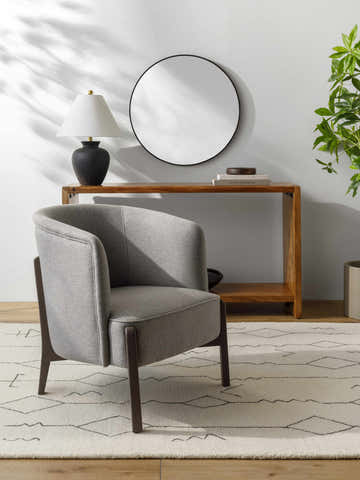 Karabulak Modern Gray Tub Accent Chair - Clearance