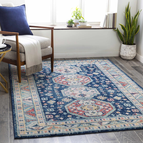 Krebs 8x10 Blue Area Rug - Clearance