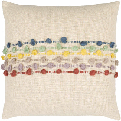 Kriel Rainbow Pom-Pom Accent Pillow