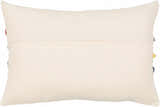 Pomira Light Beige Cottage Country Cotton Lumbar Pillow with Multicolor Pom Pom Tassels - Clearance