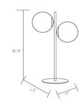 Mustard Modern Table Lamp with glass details for bedside or console tables