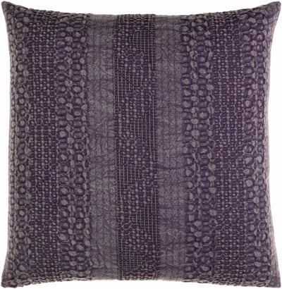 Kasi Purple Textured Stripe Accent Pillow