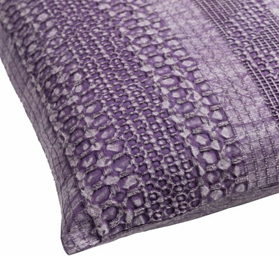 Kasi Purple Textured Stripe Accent Pillow