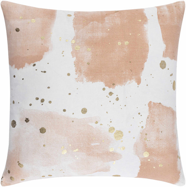 Kuanos Peach Splash Art Throw Pillow - Clearance