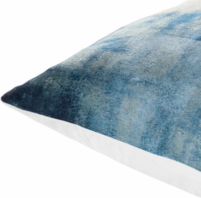 Kuyulusebil Abstract Blue Geometric Accent Pillow