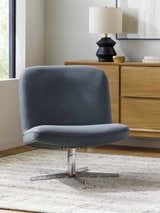 Kushinagar Blue Gray Swivel Chair - Clearance