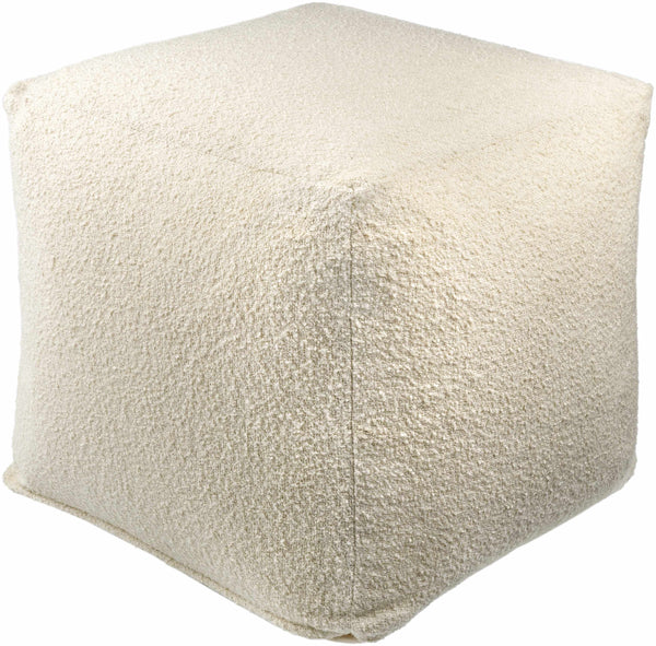 Karlskron Knitted Beige Cotton Pouf