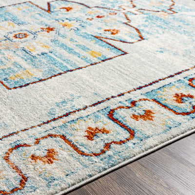 Tagusao Blue & Rust Area Rug - Clearance