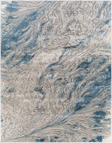 Lambton Blue Marble Area Rug - Clearance