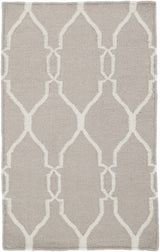 Lamy Beige Trellis Wool Rug - Clearance