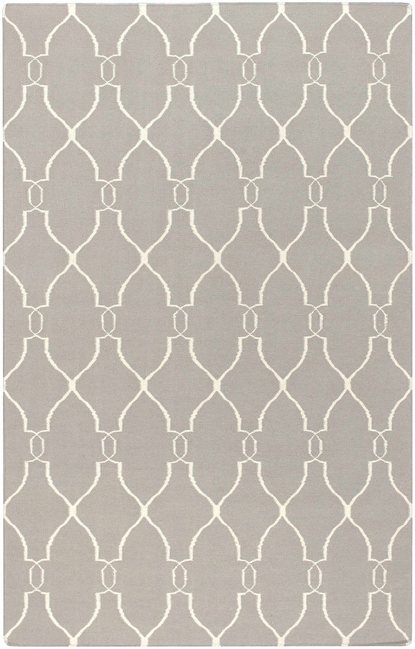 Lamy Beige Trellis Wool Rug - Clearance