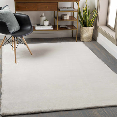 Stewart Solid Light Gray High-Pile Rug - Clearance