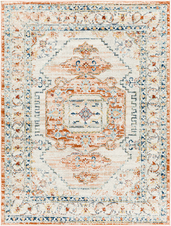 Muniz Cream &Rust Area Rug - Clearance