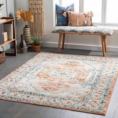 Muniz Cream &Rust Area Rug - Clearance