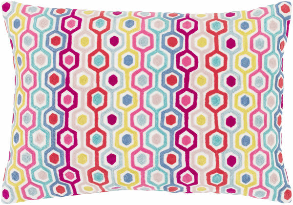 Larrakeyah Multicolor Hexagon Pattern Throw Pillow - Clearance