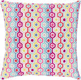 Larrakeyah Multicolor Hexagon Pattern Throw Pillow - Clearance
