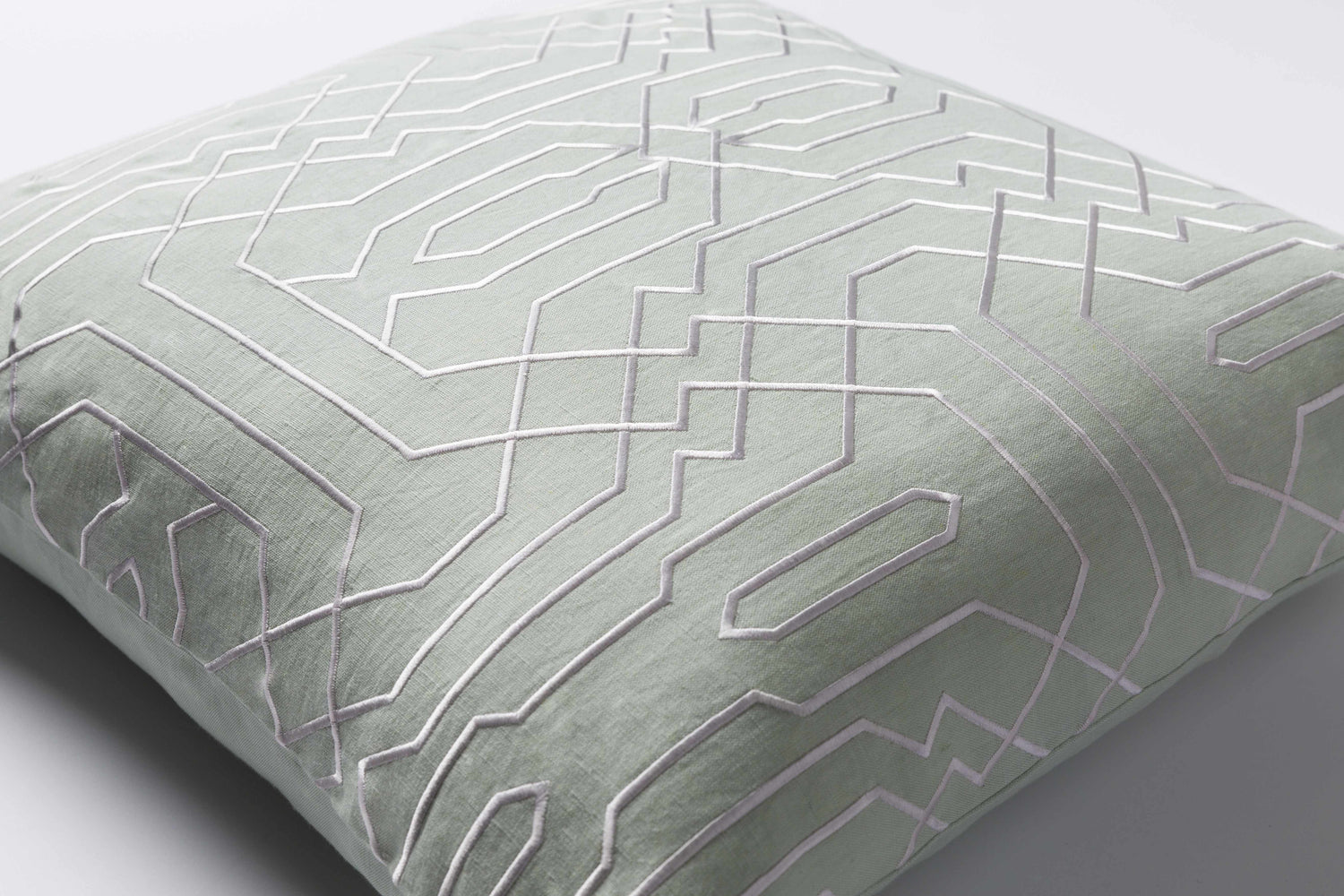 Elberta Sage Geometric Square Throw Pillow - Clearance