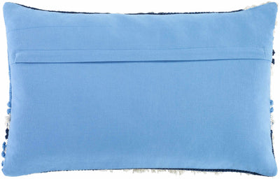 Lacaron Blue Chevron Fringe Lumbar Pillow - Clearance