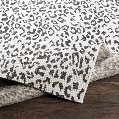 Alderbury White Leopard Print Rug