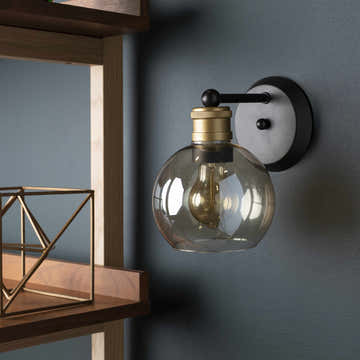 Leabrook Black Metal Wall Sconce