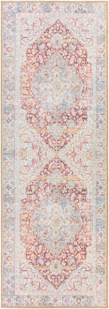 Cream Rust Leeston Washable Rug - Clearance
