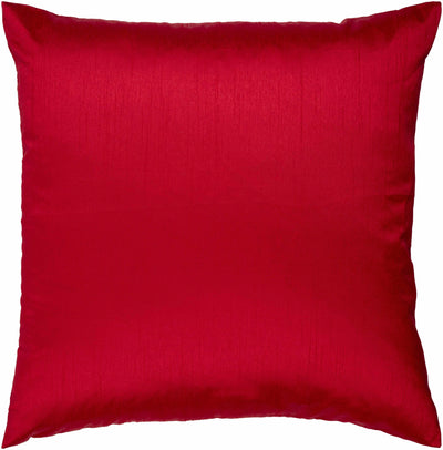 Leighton Red Square Throw Pillow