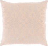 Leiston Peach Geometric Square Pillow - Clearance