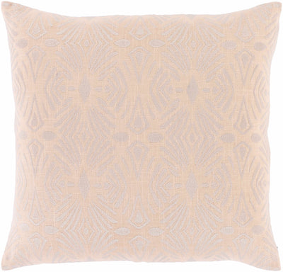 Leiston Peach Geometric Square Pillow - Clearance