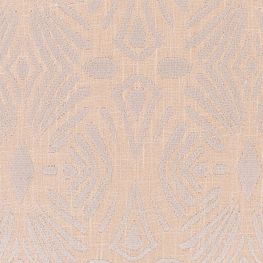 Leiston Peach Geometric Square Pillow - Clearance