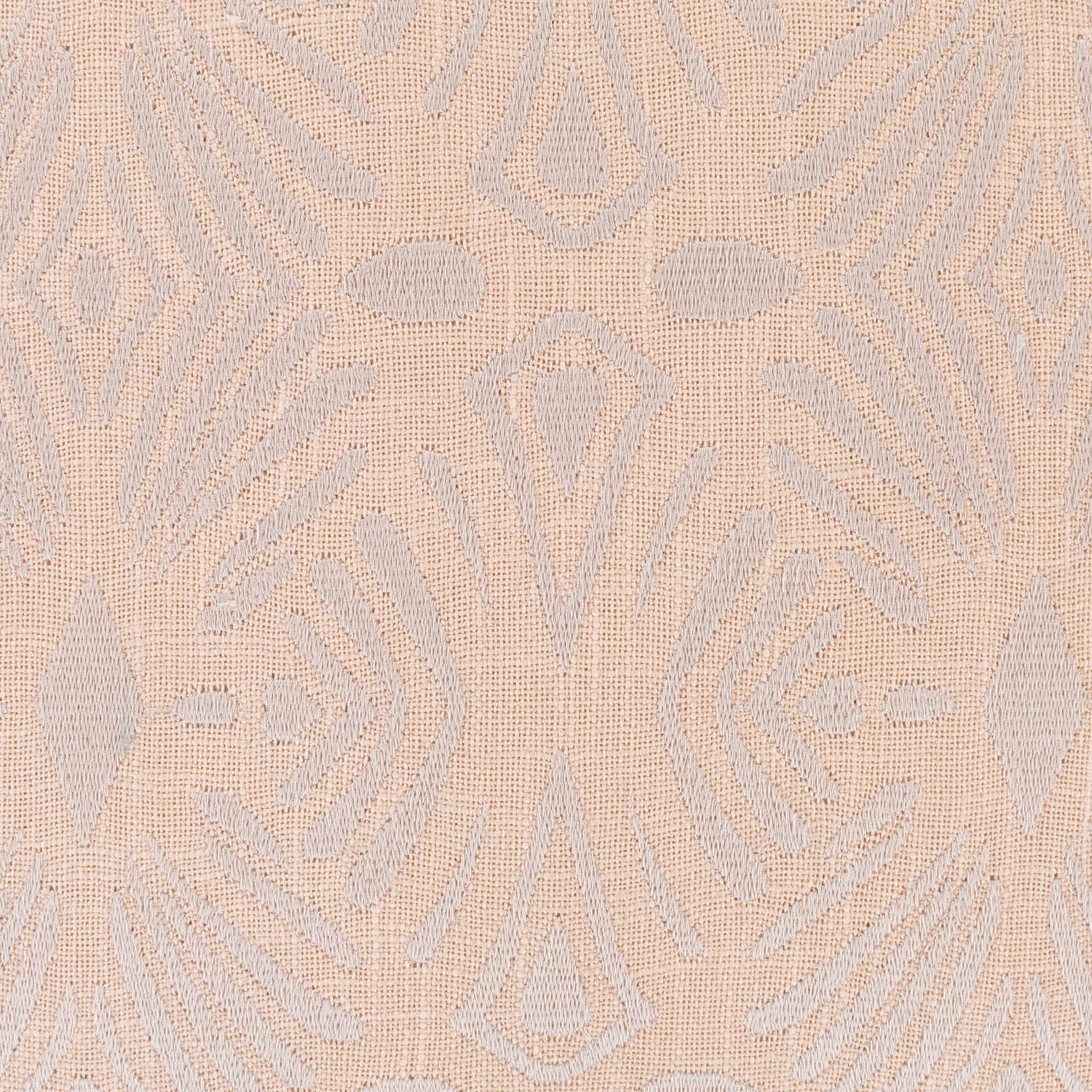 Leiston Peach Geometric Square Pillow - Clearance