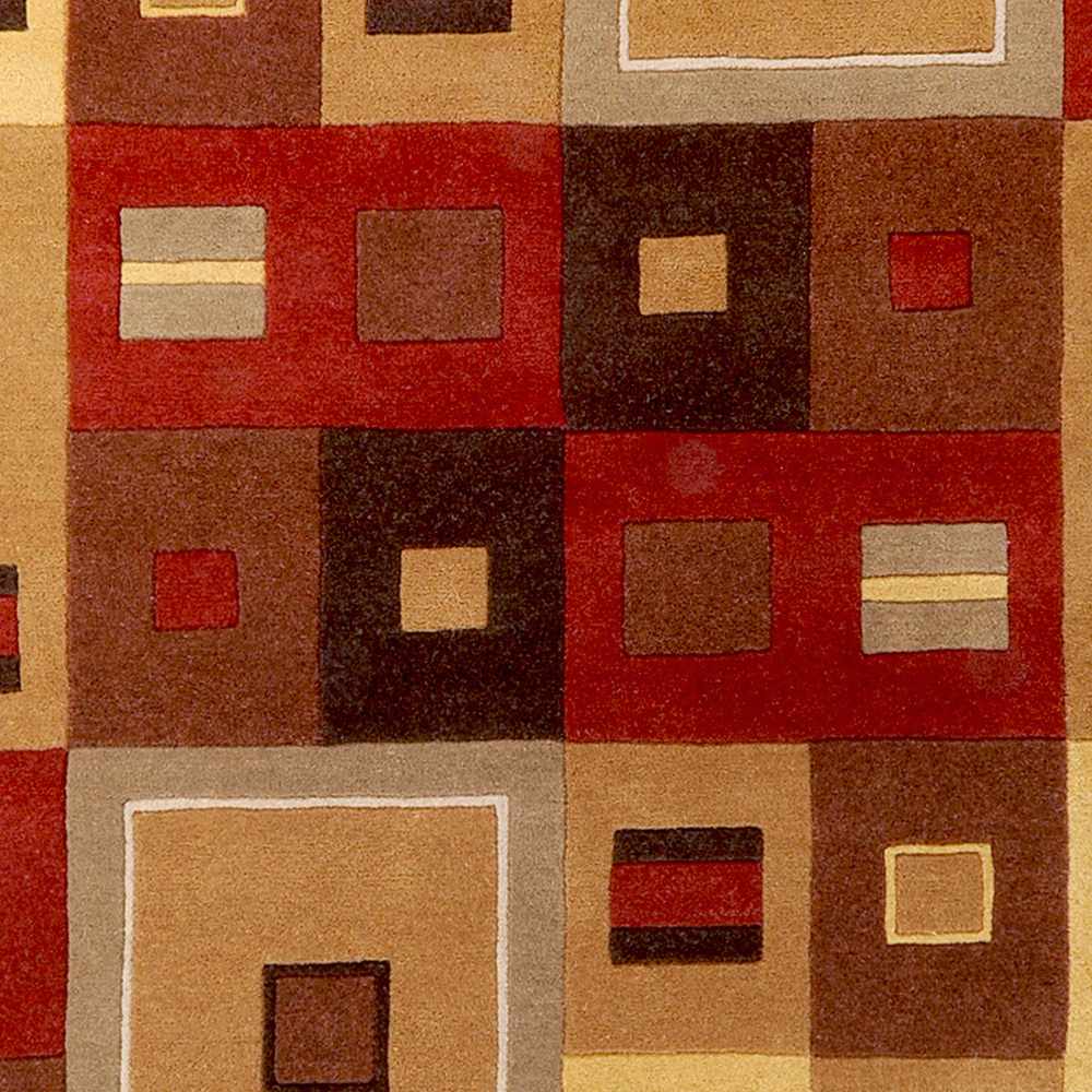 Sample view of Lengby Modern Wool Rug - Clearance, offering a closer look at the design and color. Contemporary Area Rug Backing Canvas 