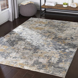 Lenzburg Faux Silk Abstract Rug