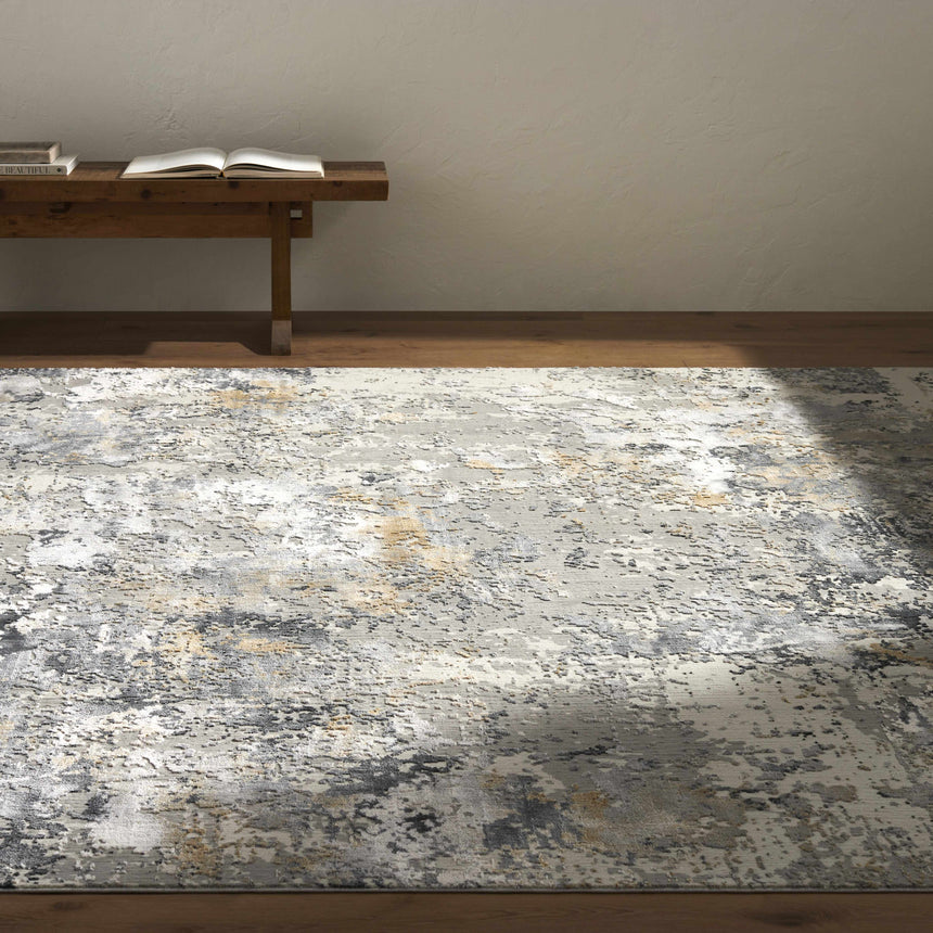 Lenzburg Faux Silk Abstract Rug