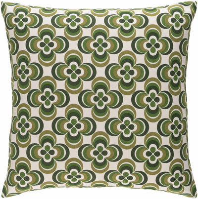 Lepanto Green Retro Geometric Accent Pillow - Clearance