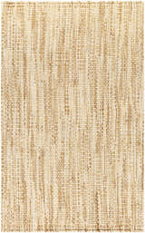 Close-up of the hand woven Leyton Natural Jute Rug showing the ivory, tan, and jute textures. Design-Rectangle-58
