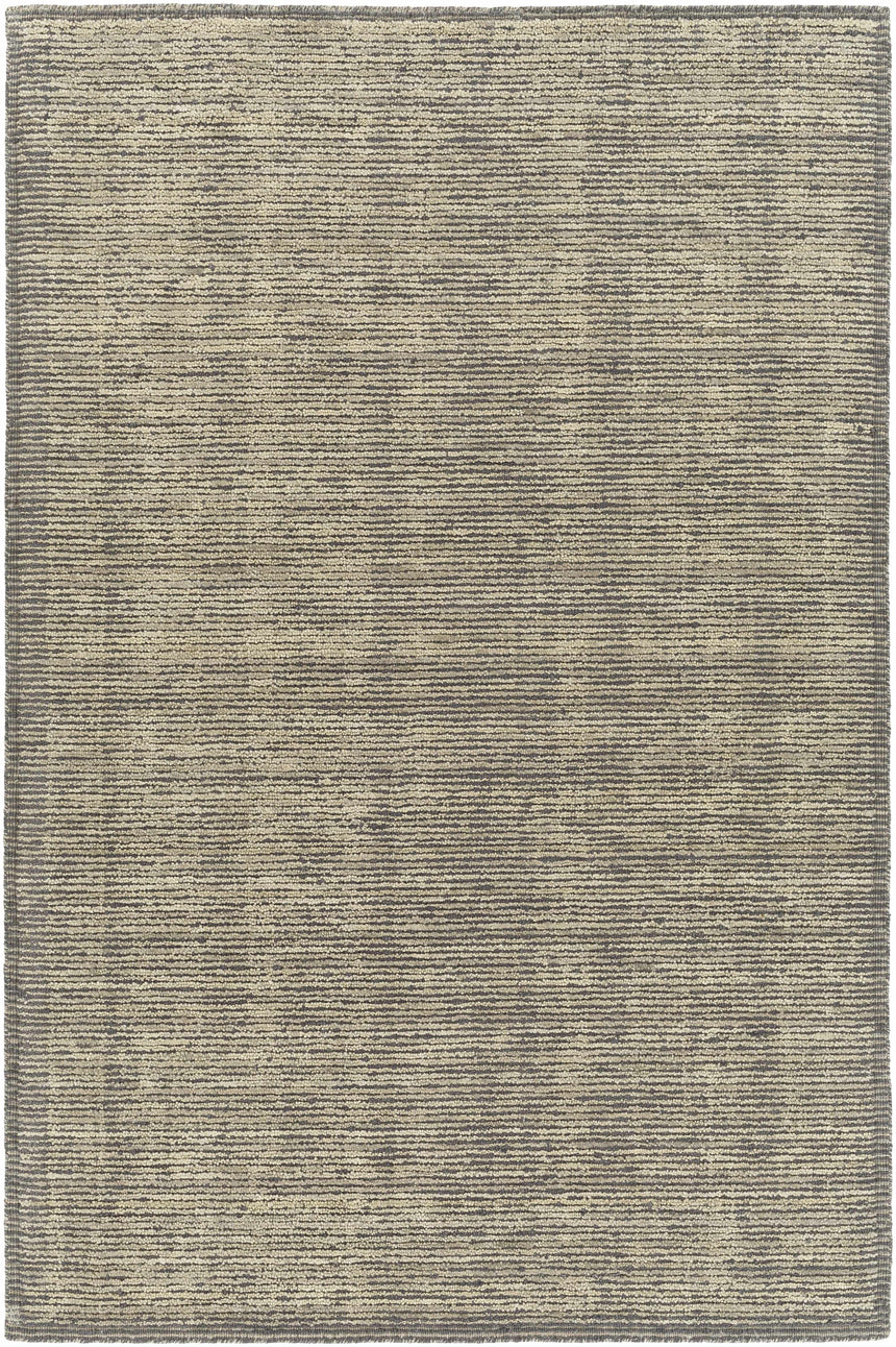 Libagon Beige Striped Wool Area Rug - Clearance