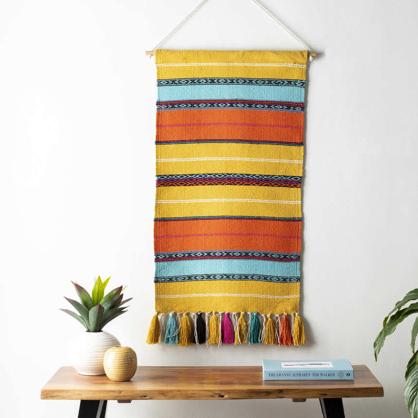 Ligaya Colorful Striped Bohemian Wall Hanging - Clearance