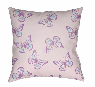 Kids Butterfly Animal Print Decorative Nursery Pink Throw Pillow