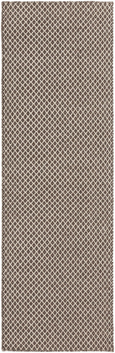 Lingo Brown Trellis Flatweave Rug - Clearance