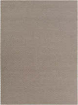 Close-up of Lingo Brown Trellis Flatweave Rug's dark brown and oatmeal diamond pattern. Hand-woven wool texture. Design-Rectangle-811