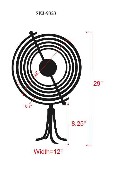 Linntown Antique Gold Circular Metal Sculpture