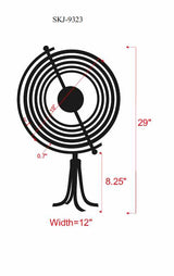 Linntown Antique Gold Circular Metal Sculpture