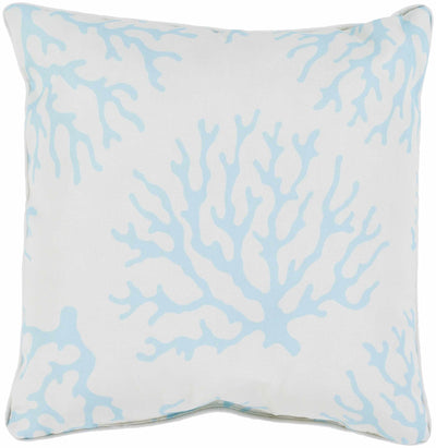 Liona Aqua Coral Print Throw Pillow - Clearance