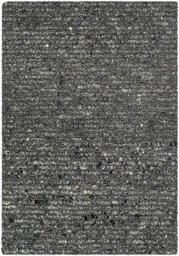 Winta Black Wool Area Rug