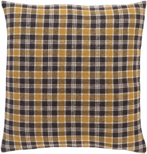 Llanfachreth Golden Plaid Accent Pillow - Clearance