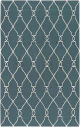 Close-up of the Allenspark Area Rug. Hand-woven wool rug in light beige and medium gray with a geometric trellis pattern. Design-Rectangle-58