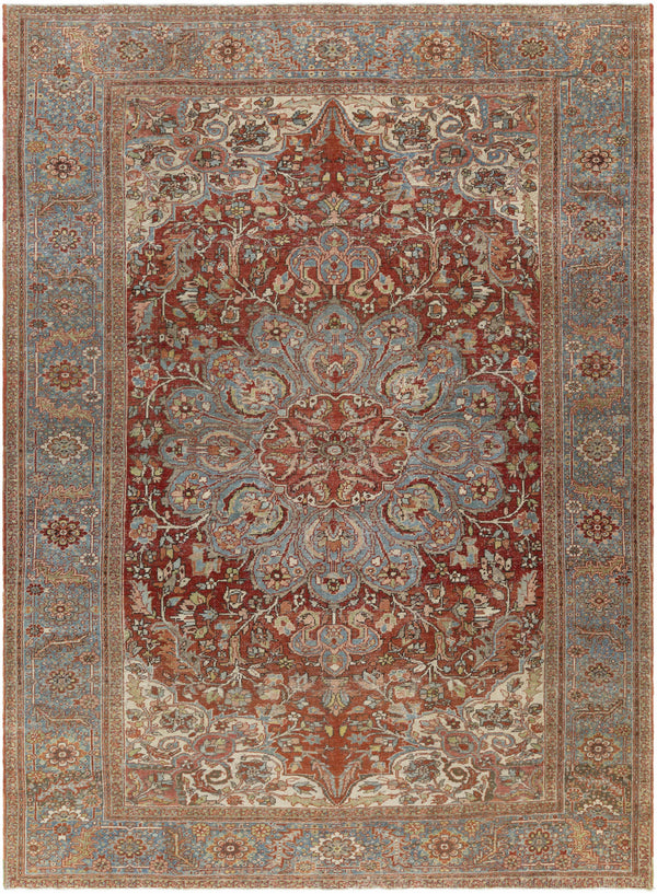 Unique Hand Knotted Traditional Turkish 9x12 Wool Rug