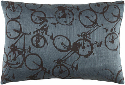 Landisburg Blue Bicycle Pattern Throw Pillow - Clearance