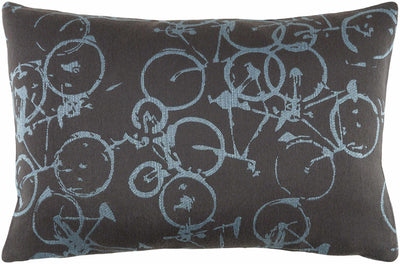 Landisburg Blue Bicycle Pattern Throw Pillow - Clearance