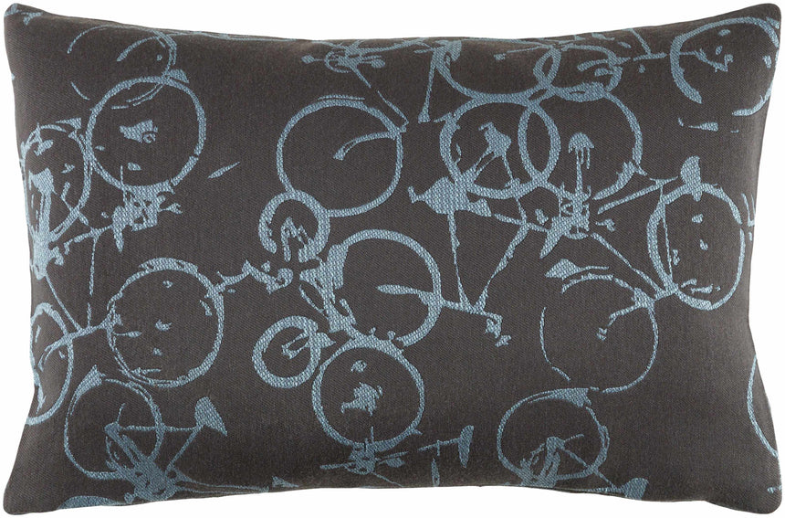 Landisburg Blue Bicycle Pattern Throw Pillow - Clearance